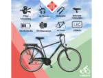 Telefunken Trekking E Bike 21 Gang Shimano Kettenschaltung Hinterradmotor 36V 10Ah Akku XT481 – Bild 5