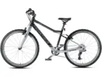 PROMETHEUS BIKES Kinderfahrrad 24 Zoll PRO ab 7 Jahren Ultraleicht 8-Gang SRAM Schaltung Premium Schwarz Silber
